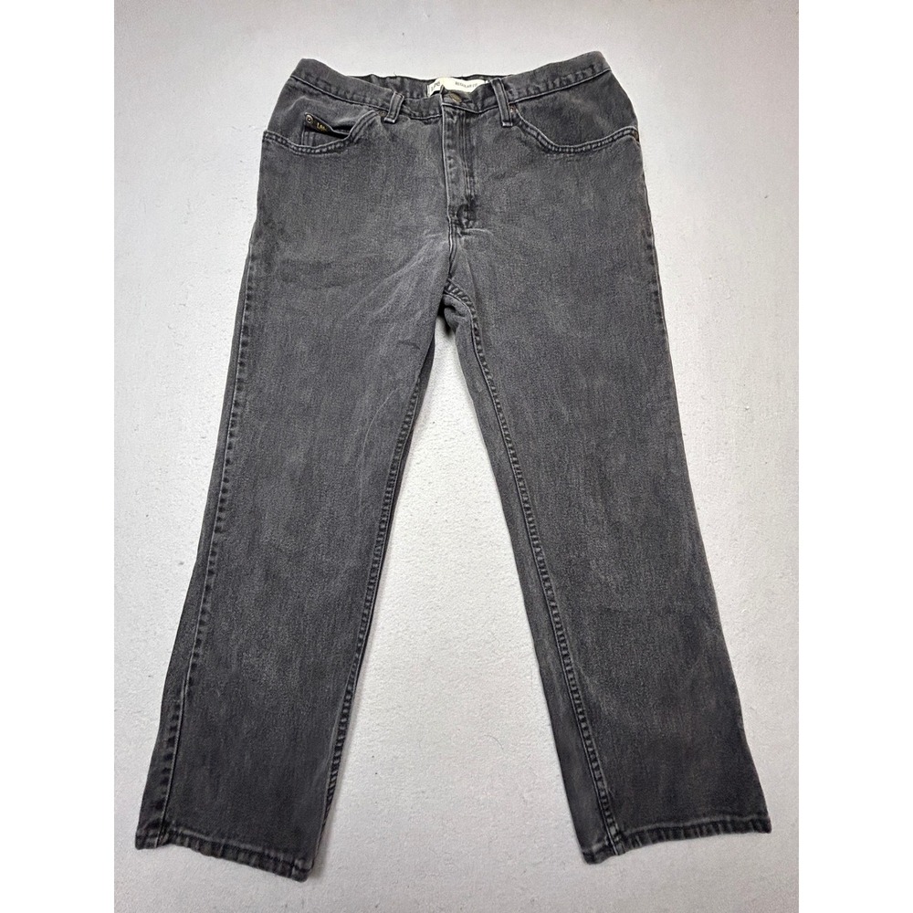 Lee Regular Fit 100% Cotton Denim Faded Black Jeans 36x29 Mens